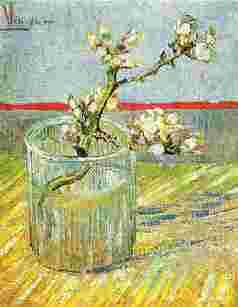 Blooming Almond Stem in a Glass, Vincent Van Gogh